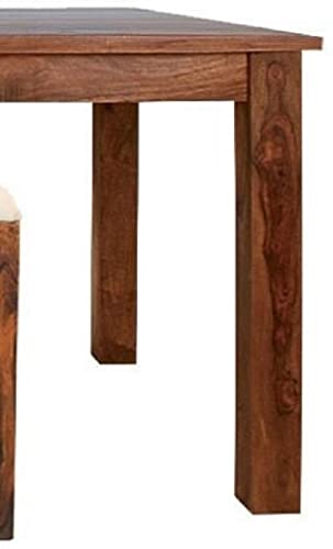 Image of APRODZ Solid Sheesham Wood Dining Table Set of 8 Seater Dinner Dinning Table with 8 Chair for Dining Furniture for Living Room Home Hotel Office Self Assembly (Teak Finish)