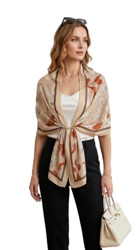 Image of Viscose Scarf for Women | Lightweight & Long | Stole for Women - Stylish Design | Neck Scarf, Hair Scarf, & Head Scarf for Women & Girls | All Season Accessory