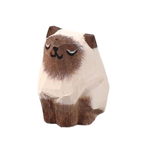 かわいい木製動物の置物手彫りの木の装飾装飾木の茂った家の装飾や子供のプレゼントのテーブル装飾