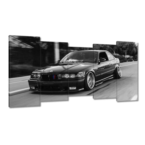 Toile voiture classique nostalgie automobile grand tableau mural vintage