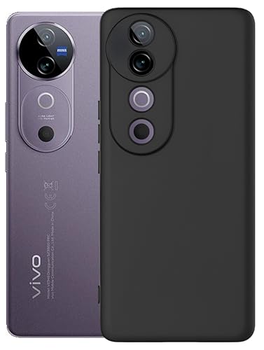 Image of SPAZY CASE Vivo V40 / V40 Pro 5G / T3 Ultra 5G Back Cover | Soft Silicone Slim Back Case Cover for Vivo V40 / V40 Pro 5G / T3 Ultra 5G - Black