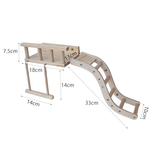 Perchoir en bois robuste multifonctionnel cage oiseau et rongeur - 4