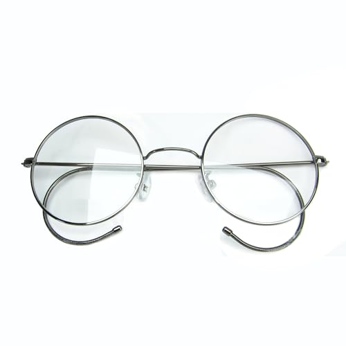 Image of Vintage Gunmetal Round Glasses 46mm Flexible Optical Metallic wire Spring Frame