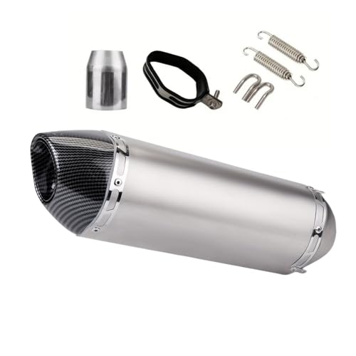 Yowhyana Φ50.8mm マフラー 汎用 バイクマフラー バイクサイレンサー 差込口 50.8mm スリップオン 長さ420mm オートバイ改造用 (スタイル 2)