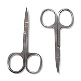LifgWas 2pcs Profi Nagelschere aus Edelstahl, Scharf Hautschere Profi Nagelhautschere, Nail Scissors, Nagelschere Fussnägel, Hochwertige Fingernagelschere, Scharfer gebogener Schnittfläche