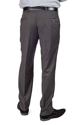Slim Fit Mens Dress Pants Formal Slacks Flat Front No Pleats4