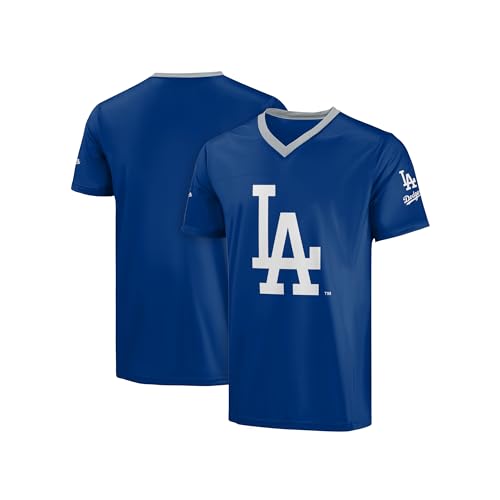Image of FOCO MLB Men's Officially Licensed Primary Logo Wordmark Ballpark Team Color Baseball Performance V-Neck Top
