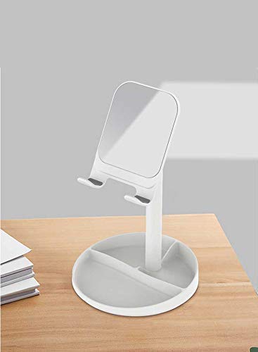 TechGuy4u Cell Phone Stand, Phone Stand for Desk, Thick Case Friendly Phone Holder Stand for Desk, Compatible with All Mobile Phones, iPhone, Switch, iPad, Tablet(4-10in)