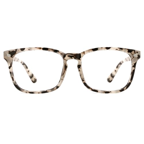 TIJN Blue Light Glasses (Clear Lens, Square Frame)