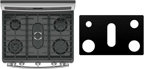 Custom Fit Reusable Burner Liner for General Electric GE Gas Range Stove Protect Your Stovetop with this Splatter Guard Cover - P2B935YP1FS