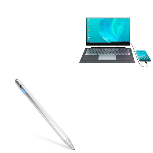 BoxWave Stylus Pen Compatible with UPERFECT UDock X Pro 4K (15.6 in) - AccuPoint Active Stylus, Electronic Stylus with Ultra Fine Tip - Metallic Silver