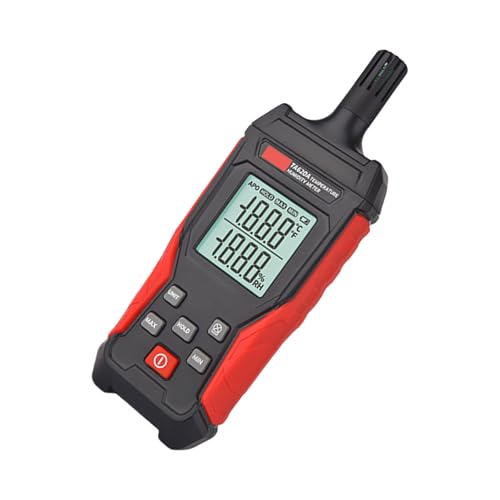 Detector de humedad y temperatura de mano monitorea higrómetro bombilla húmeda con datos de retroiluminación mantener