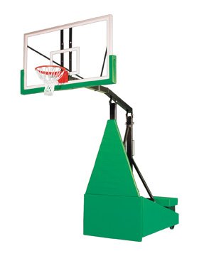 Storm Arena Steel-Glass Portable Basketball System with Official Glass Backboard