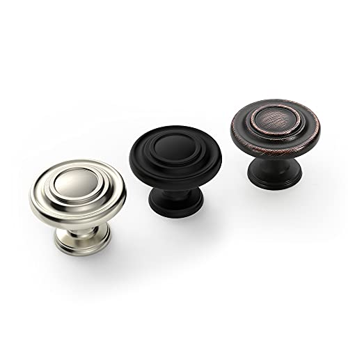 Amerdeco Hardware 25 Pack K0002Orb Oil Rubbed Bronze Cupboard Drawer Knobs Kitchen Cabinet Knobs Door Handles Single Hole Cabinet T Bar Handles #TOP1