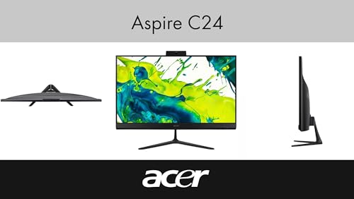 Image of acer Aspire C24 Everyday Value All-in-One 23.8 inch IPS FHD Display (AMD Ryzen 5 7430U, 64GB DDR4, 512GB PCIe SSD, AMD Radeon, WiFi 6E, Webcam, Bluetooth 5.3, Win 11 Home) w /DKZ USB Port Expander