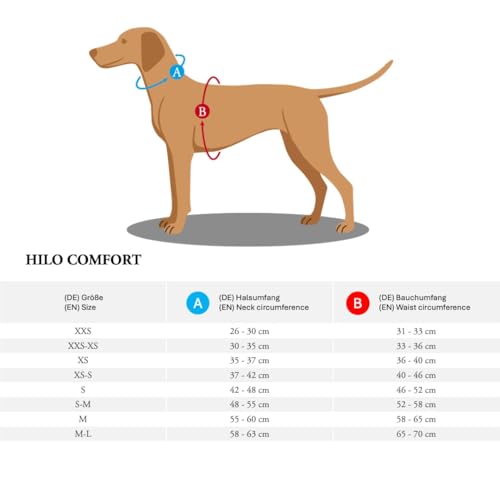 HUNTER Hundegeschirr HILO COMFORT, Farbe: anthrazit, Easy Step-In Geschirr für kleine bis mittlere Hunde, mit Netzmaterial, reflektierende Elemente, angenehm leicht, modernes Design Größe: M