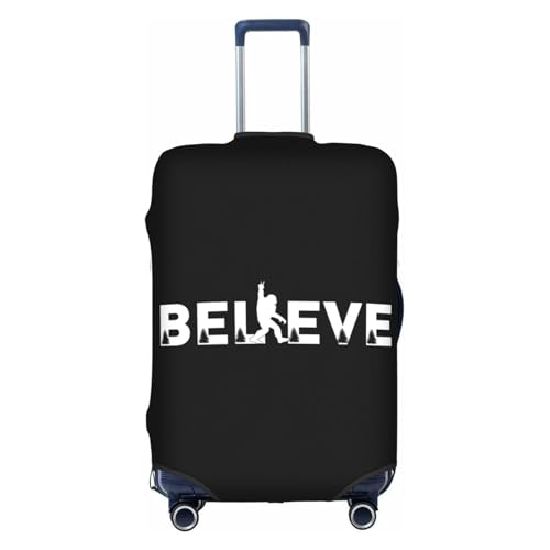 Travel Luggage Cover Believe In Bigfoot Fashion Washable Baggage Suitcase Protector Fit For Luggage Large