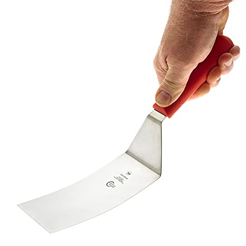 Image of Mercer Culinary Millennia 6 inch x 3 inch Heavy-Duty Turner - Red Handle