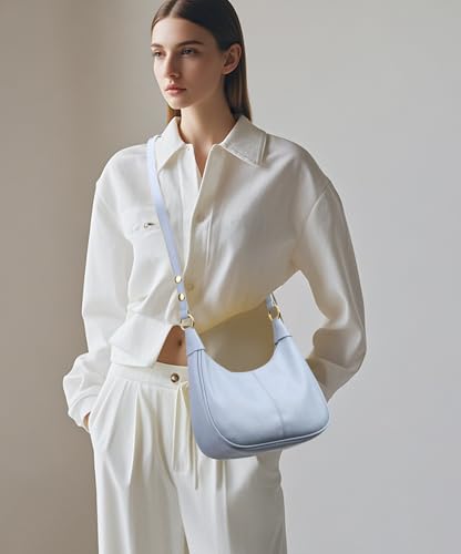 Image of Small Hobo Bags Retro Crescent Shoulder Purse Women Soft Crossbody Handbag