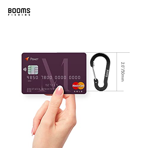 Booms Fishing CC1 Multi-Use Carabiner Clip, 6 Pack Small Caribeener Clips, Mini Keychain Caribeaner Clip 2 inch, Aluminum D Ring Carabiners, Multi-colored