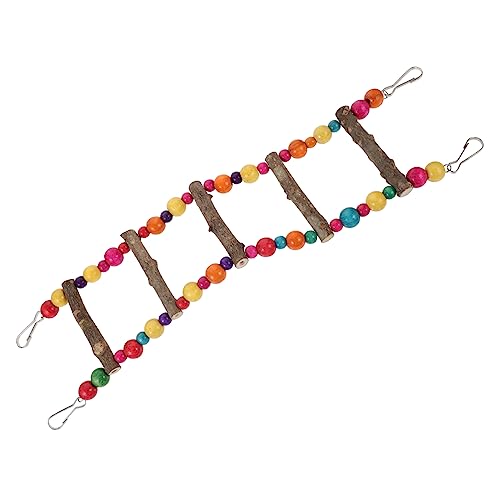 BCOATH Parrot Climbing Ladder Toy Wooden Bird Toy Parakeet Training Ladder Small Animal Climbing Step Ladder Bird Cage Accessory