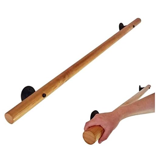 SMTAO Trappräcke i trä med fäste, naturlig furu säkerhet halkfria trappor räcke trappräcke, inomhus utomhus trappa sjukhus förskola stödstång, 140 cm/55 tum