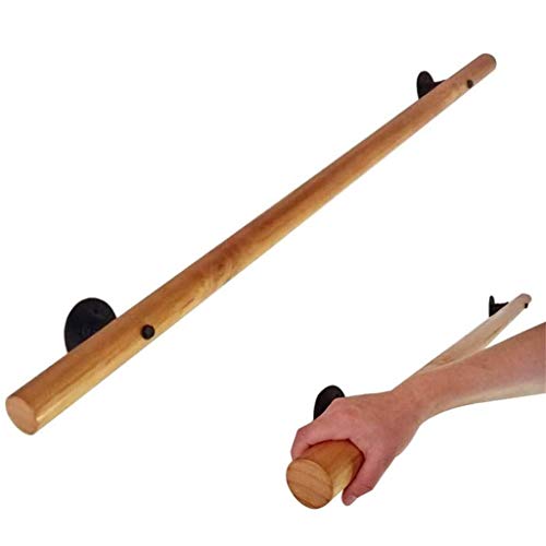 Rampe d'escalier de sécurité en bois brut de pin avec supports de fixation - 2