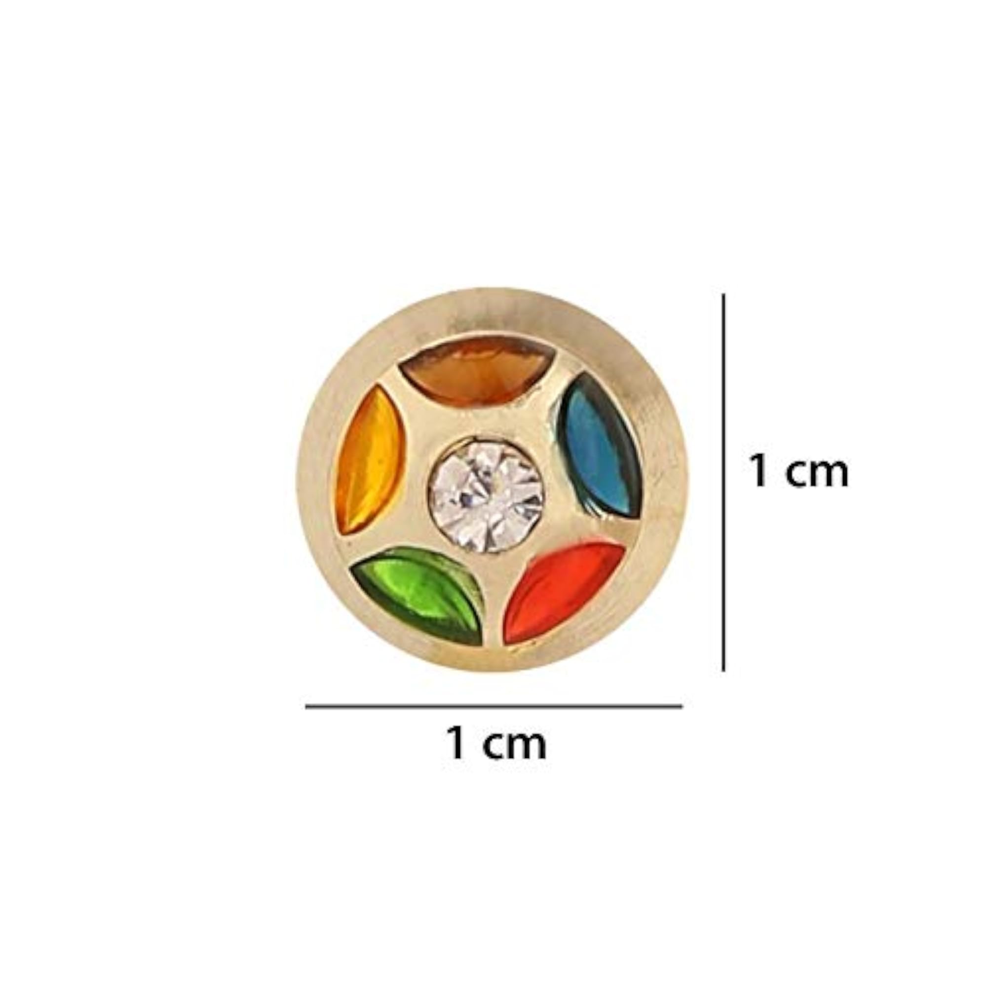 Brass Kurta Buttons Combo with Multi Color and Golden Ball with Chain
