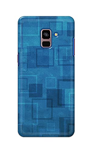 Image of Printed Hard Back Cover Case for Samsung Galaxy A8 Plus | A8+ Back Cover (Plain Azure Blue) -702