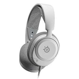SteelSeries Arctis Nova 1P Multi-System Gaming Headset — Hi-Fi Drivers — 360° Spatial Audio — Comfort Design — Durable — Lightweight — Noise-Cancelling Mic — PS5/PS4, PC, Xbox, Switch – White