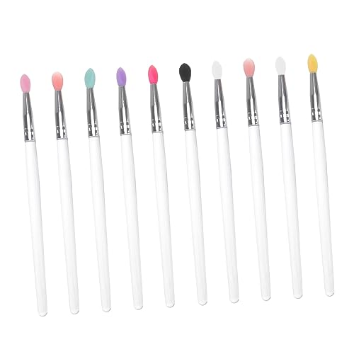 Vaguelly 10Piezas Pinceles De Maquillaje Cepillos Para Ojos y Accesorios Cosméticos Colores
