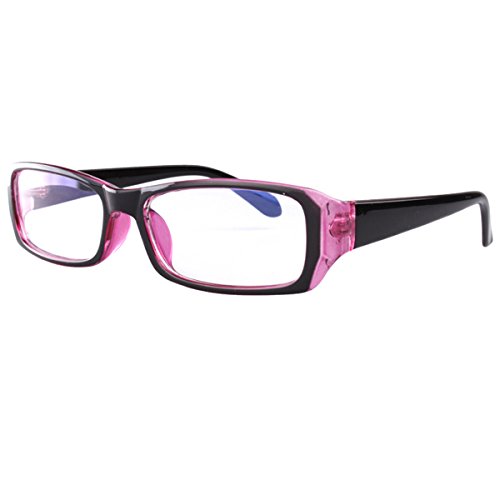 AiSi Unisex Anti Blaues Licht Brille Computerbrille ohne Stärke für Computer/Telefon/Tablets, Vintage Rechteckiger Rahmen, Transparente Gläser Lila