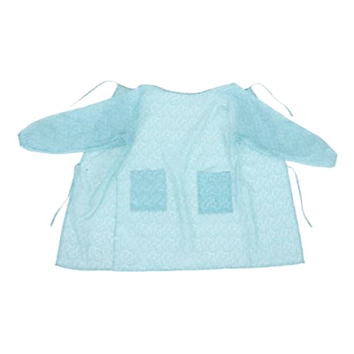 DEARMAMY Delantal con Mangas para Adultos de Poliéster Azul Protección Resistente para Tareas Domésticas y Cocina Adecuado para Uso Hogar Cafeterías y Talleres