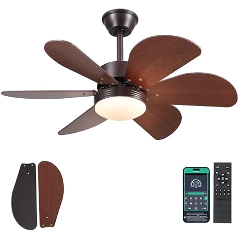 MADSHNE 36" Ceiling Fan with Lights Cover