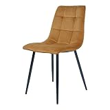 Selsey Silla tapizada, Amarillo Mostaza, 44 x 86 x 55
