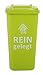 Produktbild Tischmülleimer grün mit witzigem Spruch: Reingelegt!
