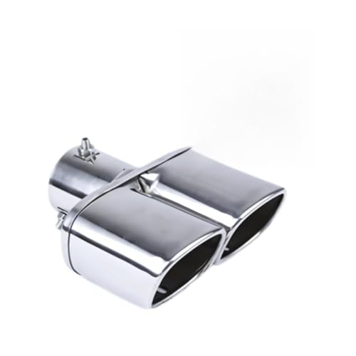 Ponteira de Escapamento Universal Reta Dupla Quadrada em Aço Inox...