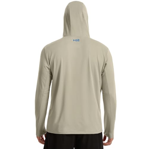 Image of BASSDASH Men's UPF 50+ Fishing Hoodie Shirts with Chest Pocket Lightweight UV Sun Protection Long Sleeve Hiking Sports FS34M