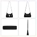 Keyli Shoulder Bag for Women, Purses for Women，Fashion Waterproof Vegan Leather CrossBody Bags Small Cute Handbags Hobo Bags Satchels Purse Tote Bag with Adjustable Strap Black