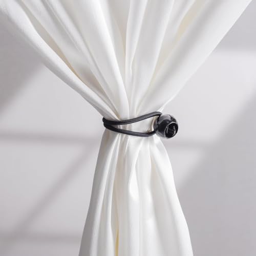 Luxiremi 20 Stück Bungee-Schnüre mit Kugeln, 15cm Latex Bungee-Krawatten Heavy Duty Tarpaulin Ball Bungee für Tarpaulin, Camping Tarp und Haushaltsgegenstände (Schwarz)