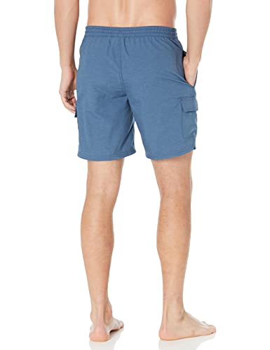 Quiksilver Waterman Men's Balance Volley Swim Trunk Bathing Suit, Ensign Blue Heather, M2