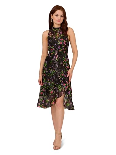 Adrianna Papell Women's Printed Halter Midi Dress