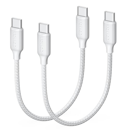 RAVIAD USB C Kabel 100W [2Stück 1M] PD3.0 Schnellladekabel USB C auf USB C Kabel USBC Ladekabel QC3.0 Ladekabel USB-C Ladegerät für iPhone 16 15Pro SamsungGalaxy S24 S23 S22 iPadPro MacBookAir Tablets