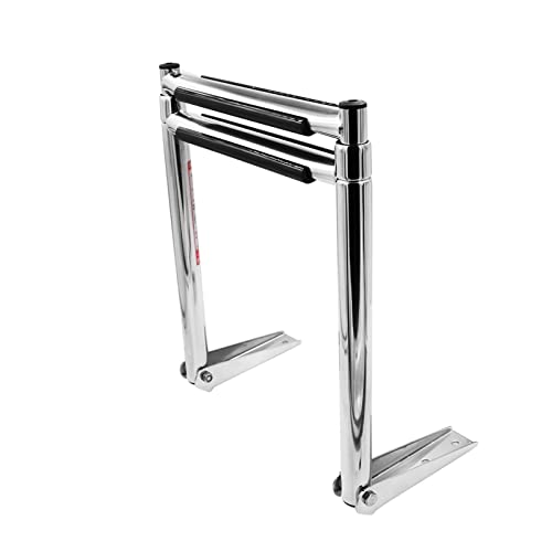 Escalera telescópica de acero inoxidable 2 peldaños para piscina miniatura 6