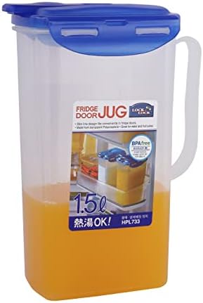 Lock & Lock HPL714F Rectangular Storage Container with Flip Top Lid - Clear/Blue, 4.3 L
