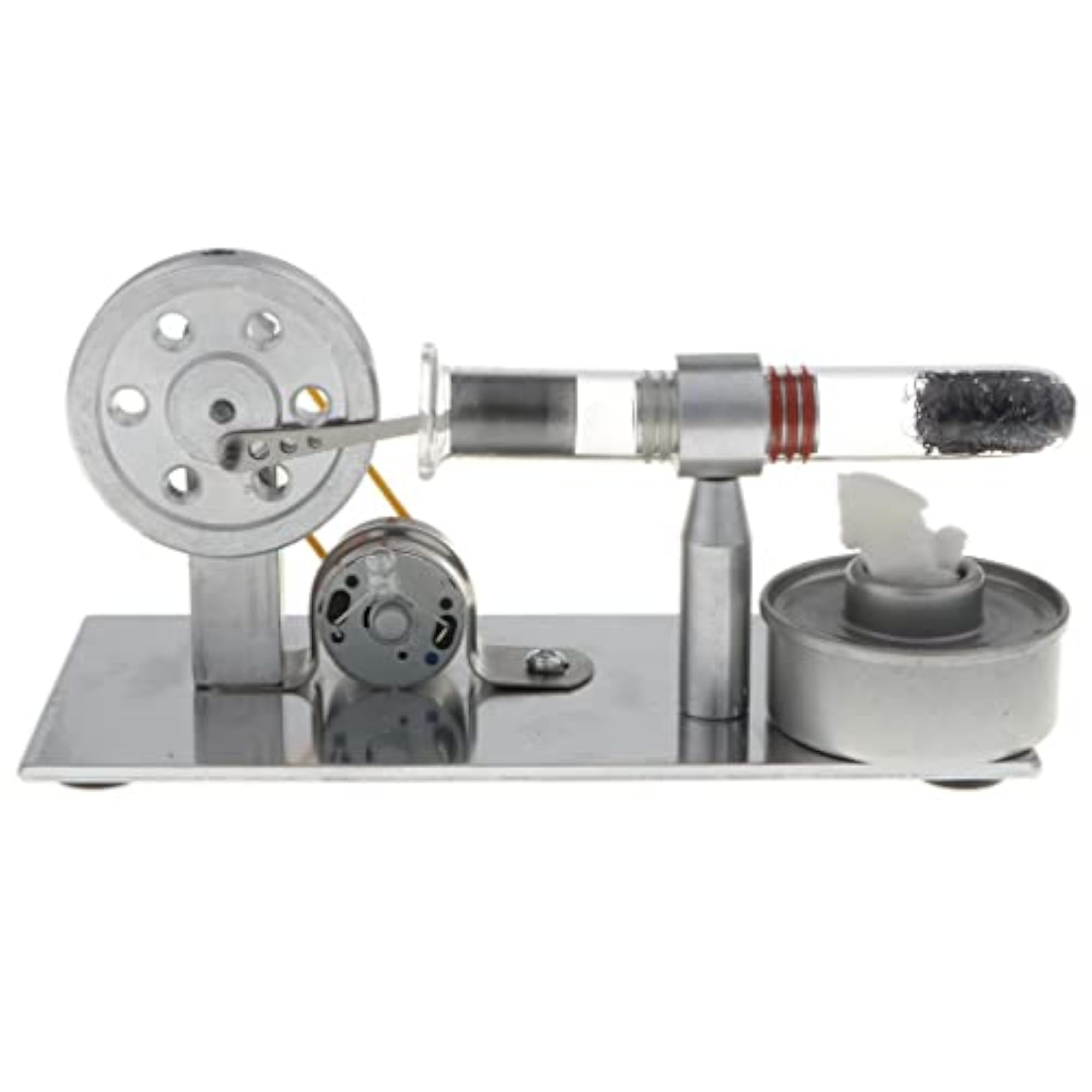 Stirling Engine Flywheel Colorful LED Educational Model