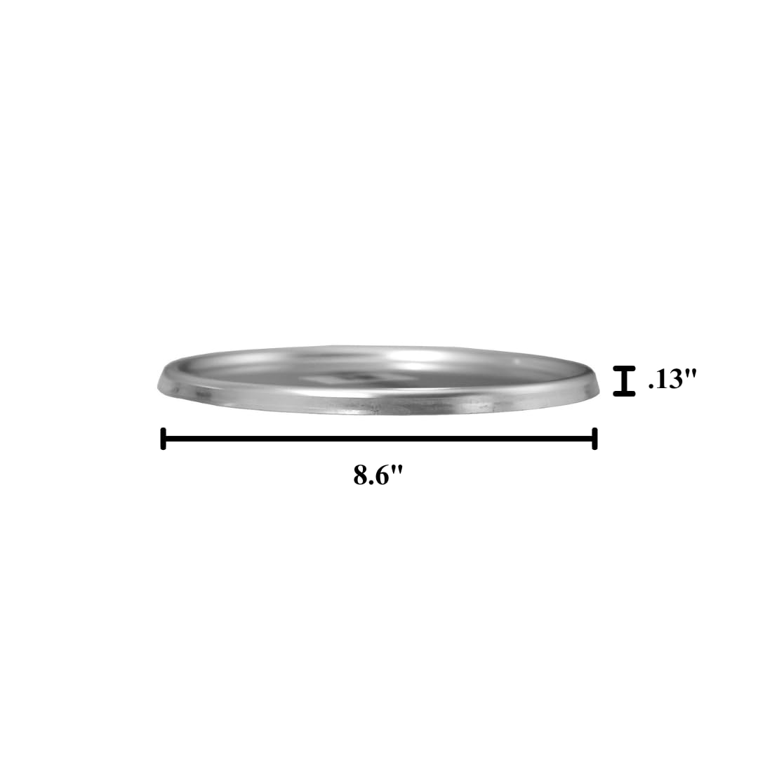Chef Approved Aluminum Stable Dough Proofing Pan Lid | Professional Round Shape Retarding Stackable Bakeware Pot for Bakery Pastry Coffee Shop | Fits 48DPAN | Break Resistant, 8.6"W x 8.6"D x .13"H