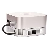Psitek M4 M5 Mac mini stojak, srebrny uchwyt do Mac mini 2024-2026 z wentylacją, chłodzenie rozpraszające ciepło, akcesoria do montażu biurkowego z antypoślizgowym silikonem i pyłoszczelnymi siatkami