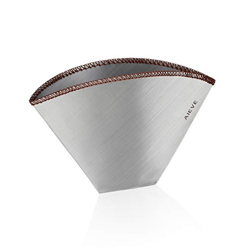 AIEVE Kaffeefilter Dauerfilter Permanentfilter Edelstahl Kaffee Filter Filtergröße 4 für Filterhalter Kaffeemaschine Pour Over Kaffee(1-4 Tassen)