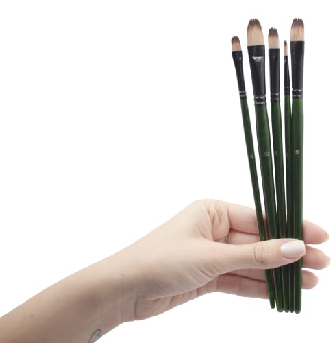 Kit de 5 Pincéis Lavados Ovalados - Red Collection